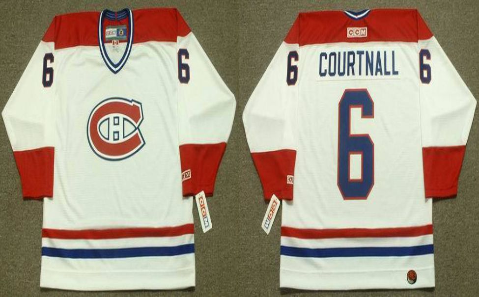 2019 Men Montreal Canadiens #6 Courtnall White CCM NHL jerseys->montreal canadiens->NHL Jersey